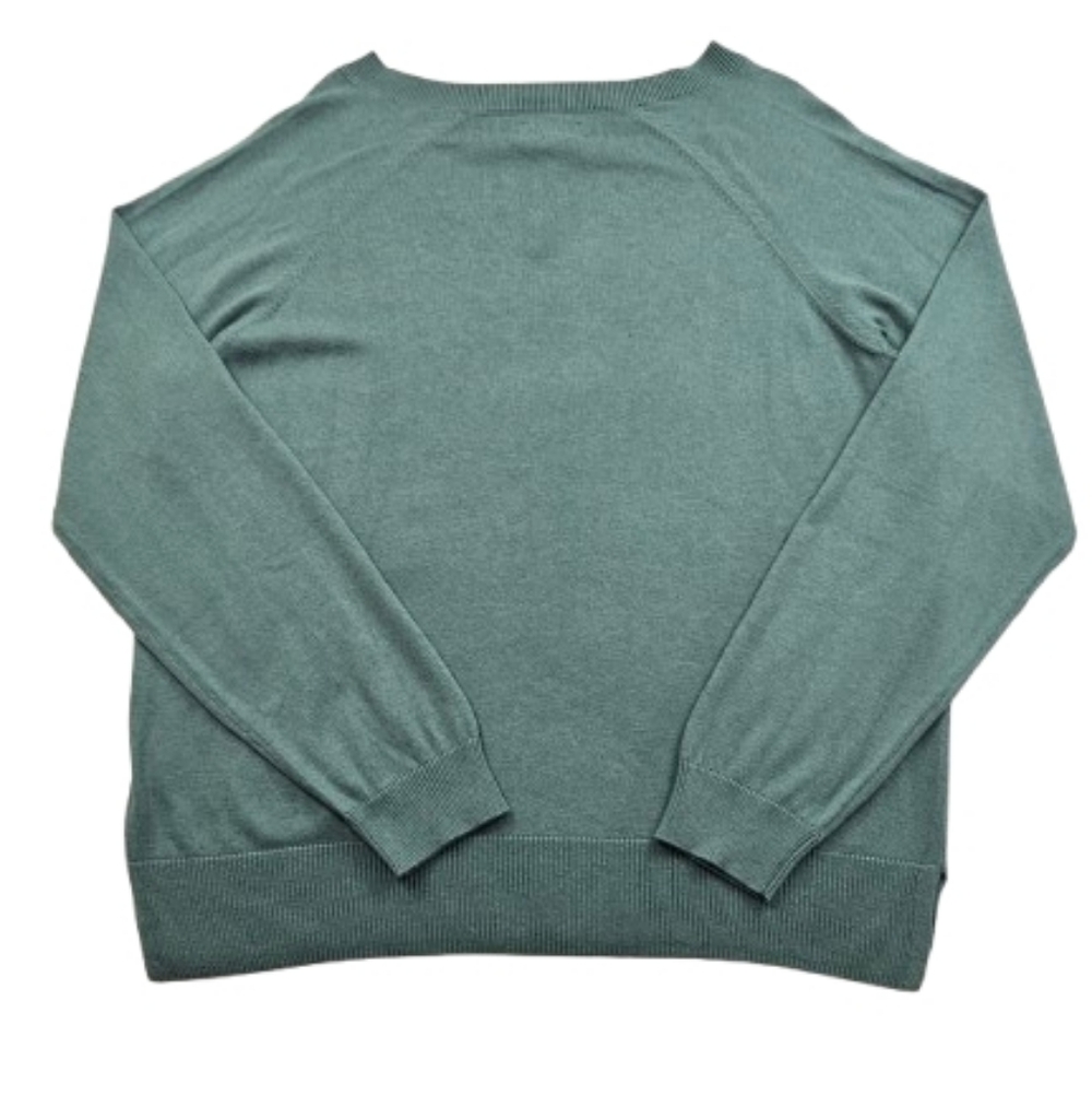 NEW Lucky Brand V Neck Ribbed Womens M Green Sea Pine Sweater Soft Cozy Pullover - Picture 6 of 10